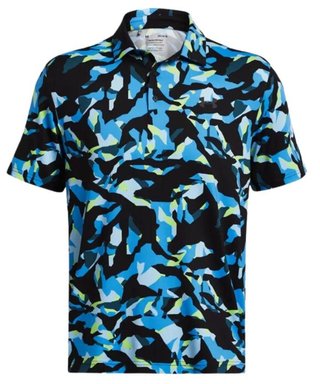 Under Armour Playoff 3.0 Printed pánske polo, black/capri