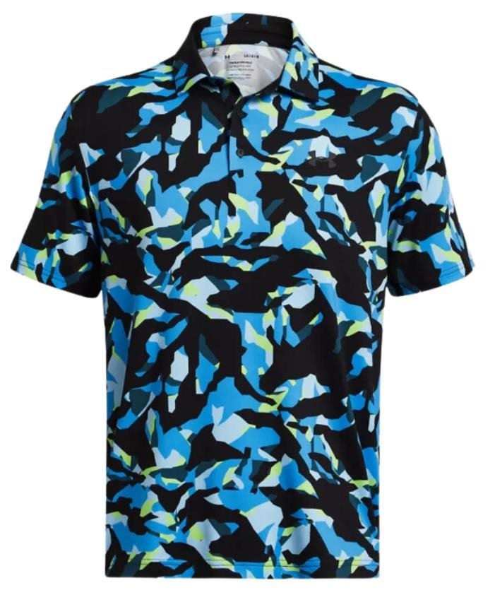 Under Armour Playoff 3.0 Printed pánske polo, black/capri