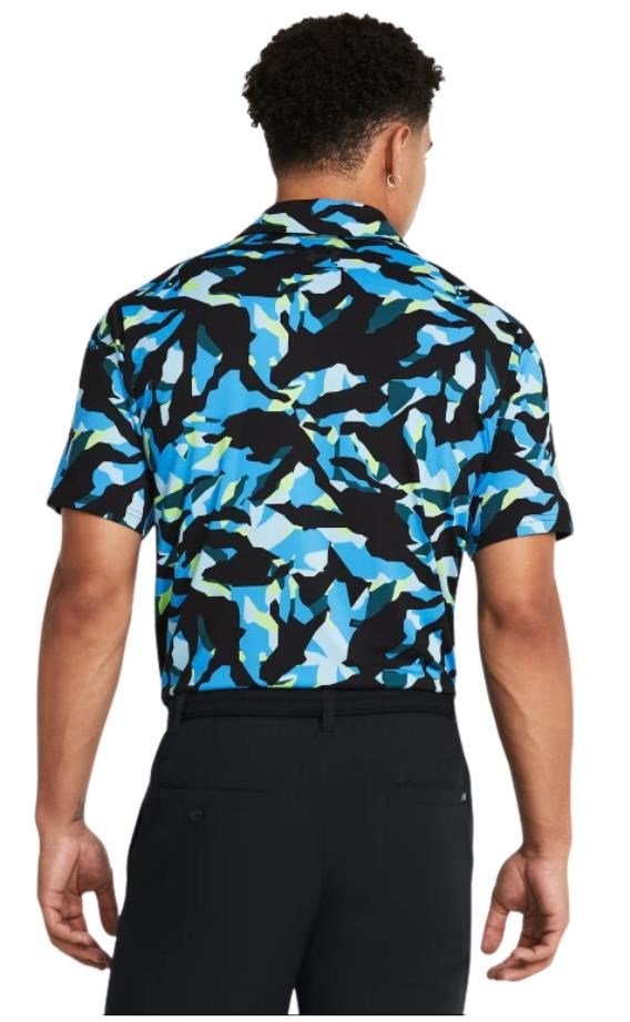 Under Armour Playoff 3.0 Printed pánske polo, black/capri