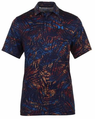 Under Armour Playoff 3.0 Printed pánske polo, midnight navy/phoenix