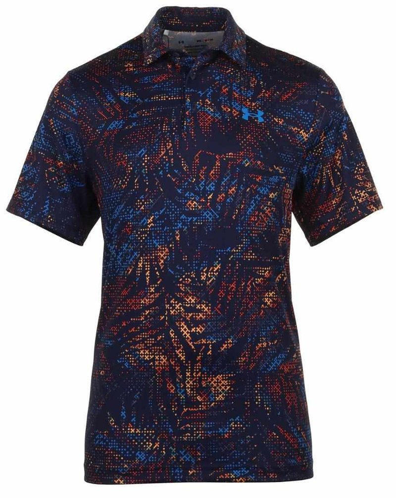 Under Armour Playoff 3.0 Printed pánske polo, midnight navy/phoenix