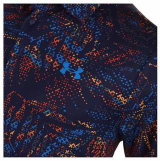 Under Armour Playoff 3.0 Printed pánske polo, midnight navy/phoenix