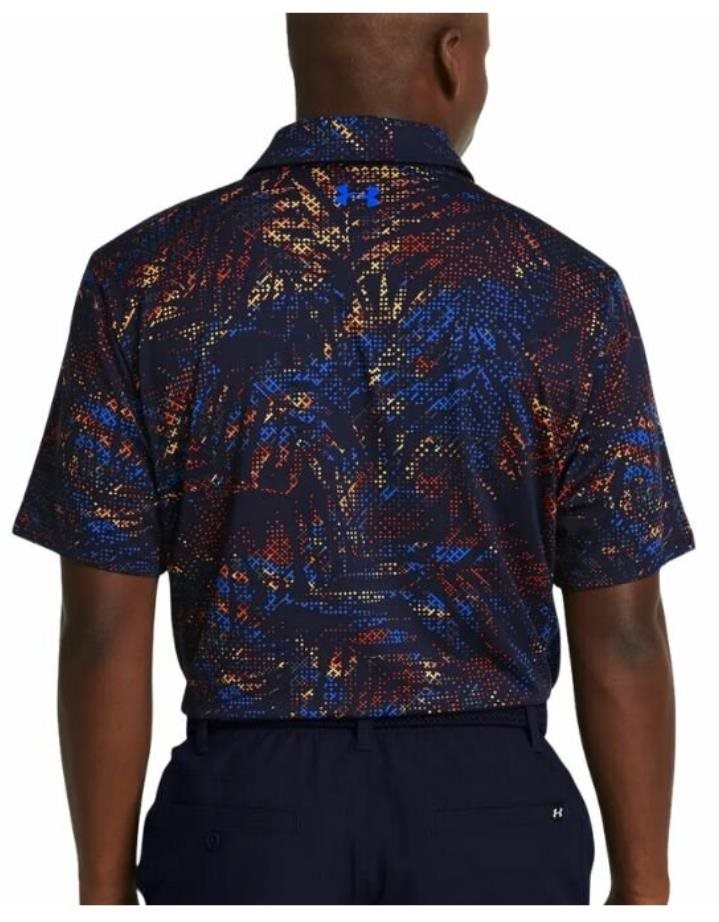 Under Armour Playoff 3.0 Printed pánske polo, midnight navy/phoenix
