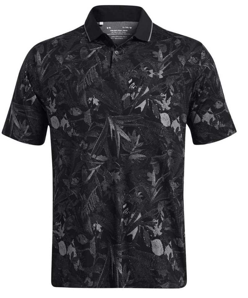 Under Armour Iso-Chill Edge pánske polo, čierne/pitch gray
