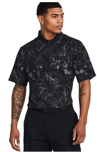 Under Armour Iso-Chill Edge pánske polo, čierne/pitch gray