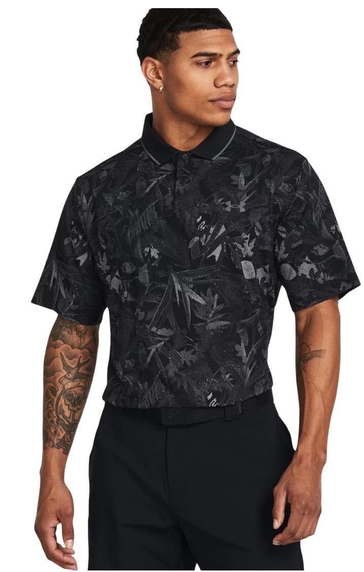 Under Armour Iso-Chill Edge pánske polo, čierne/pitch gray