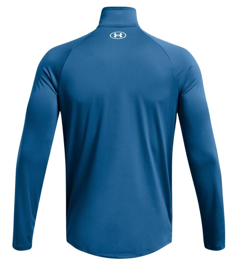 Under Armour Tech 2.0 1/2 Zip pánske tričko s dlhým rukávom, photon blue/white