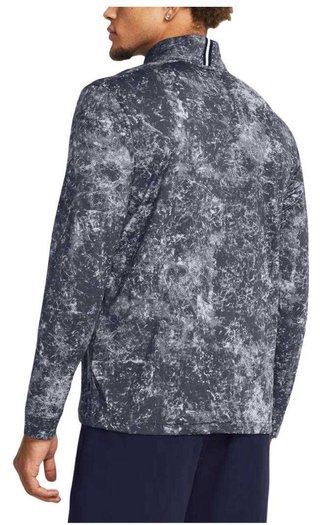 Under Armour Playoff Printed 1/4 Zip pánska mikina, downpour gray/midnight navy