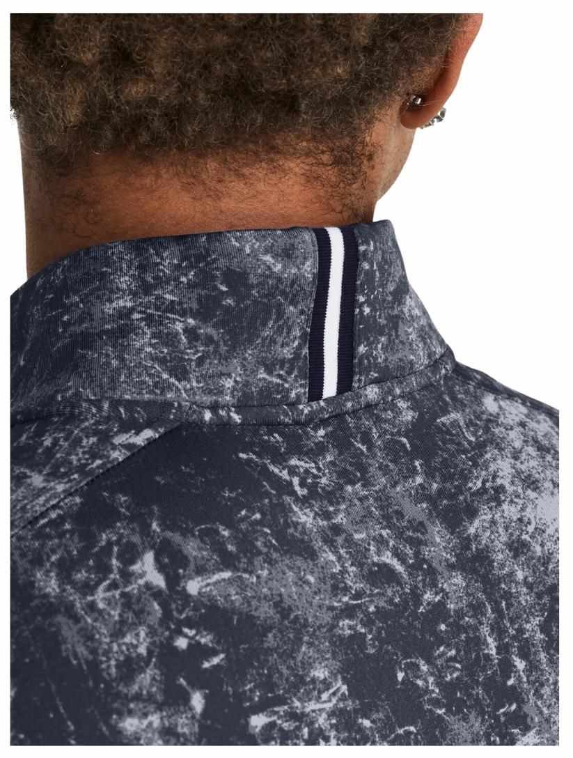 Under Armour Playoff Printed 1/4 Zip pánska mikina, downpour gray/midnight navy