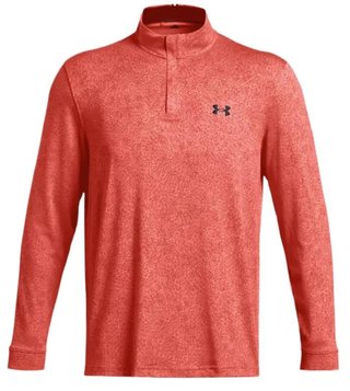 Under Armour Playoff Printed 1/4 Zip pánska mikina, coho/red solstice/black