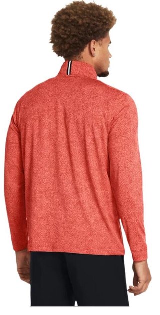 Under Armour Playoff Printed 1/4 Zip pánska mikina, coho/red solstice/black