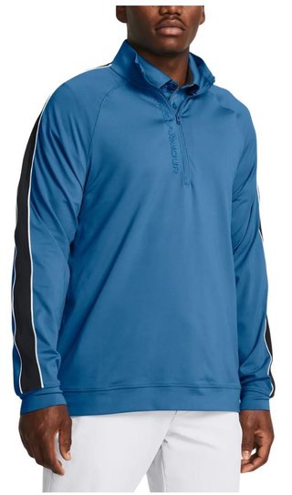 Under Armour Storm Midlayer 1/2 Zip pánska mikina, photon blue/midnight navy/white