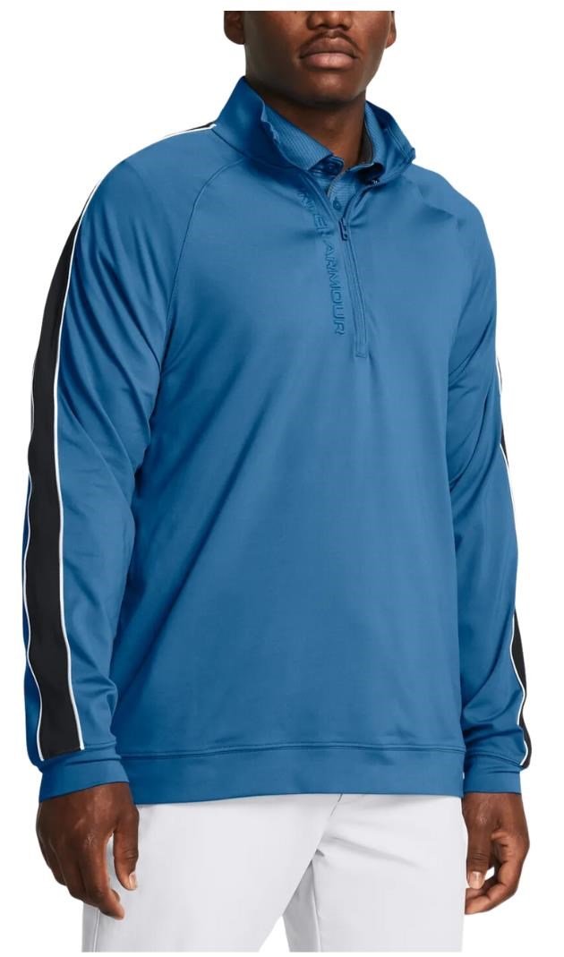 Under Armour Storm Midlayer 1/2 Zip pánska mikina, photon blue/midnight navy/white