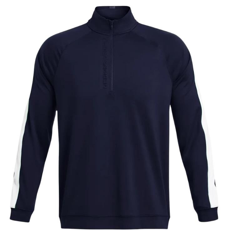 Under Armour Storm Midlayer 1/2 Zip pánska mikina, midnight navy/matrix green/white