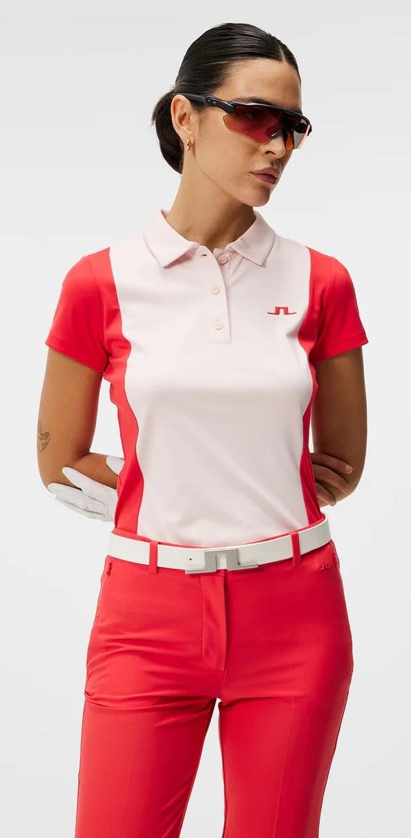 J.Lindeberg Tilly dámske polo, rose quartz