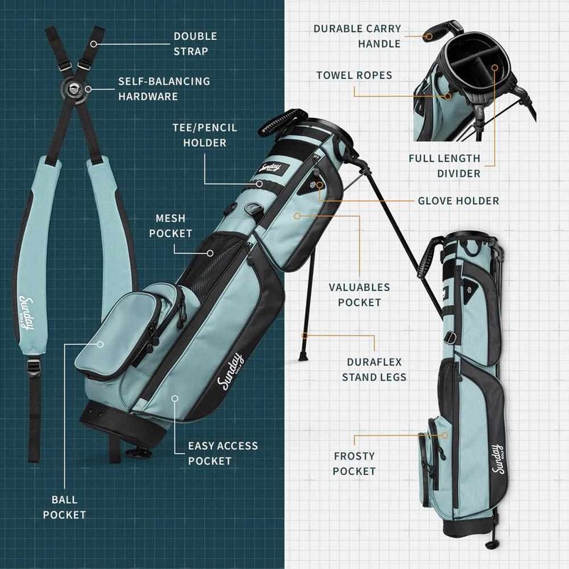 Sunday Golf Loma XL carry bag, cobaltová modrá