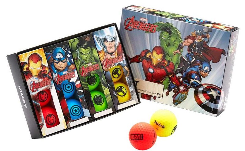 Volvik VIMAX MARVEL AVENGERS golfové loptičky, mix colours