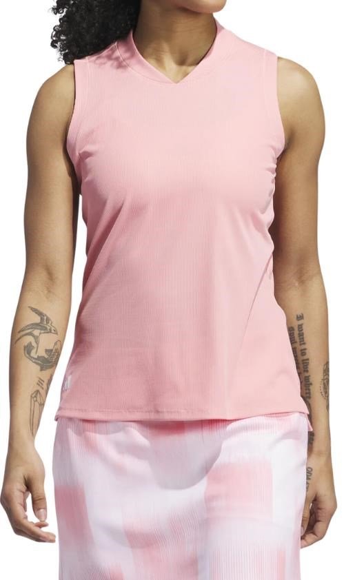 Adidas Ultimate 365 Sleeveless dámske polo, semi pink spark
