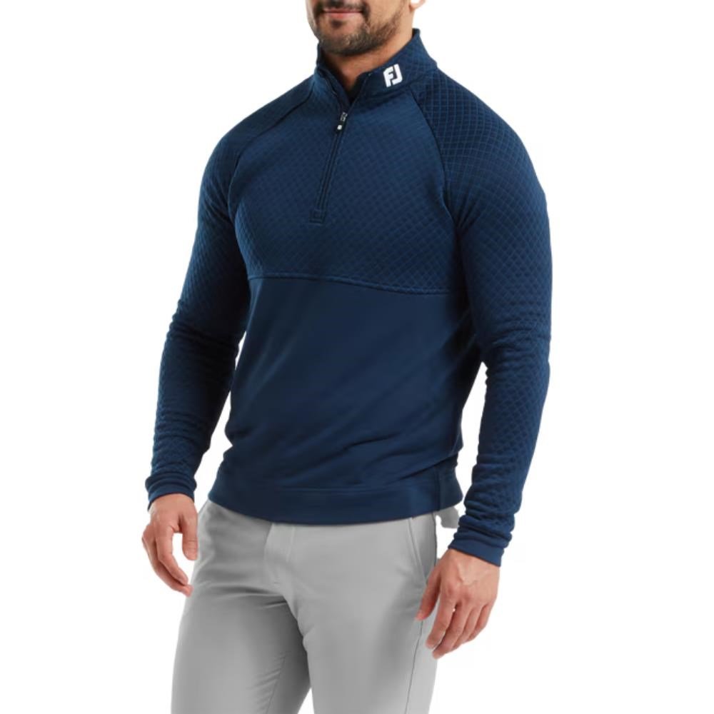FootJoy Jacquard Thermal Chill-Out pánsky pulóver, navy