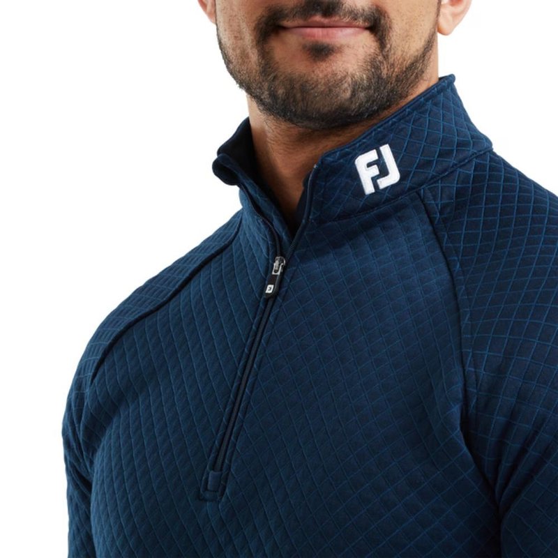FootJoy Jacquard Thermal Chill-Out pánsky pulóver, navy