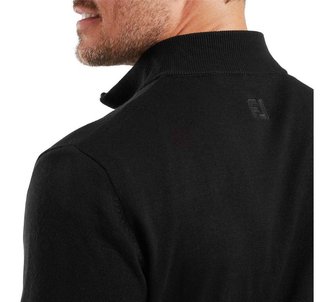 FootJoy Drirelease Full-Zip Lined pánsky sveter, čierny