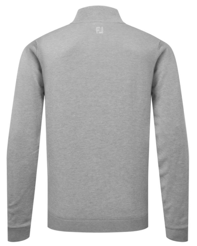 FootJoy Drirelease Full-Zip Lined pánsky sveter, sivý