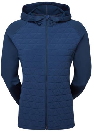 FootJoy ThermoSeries Hybrid dámska mikina s kapucňou, floral tonal navy