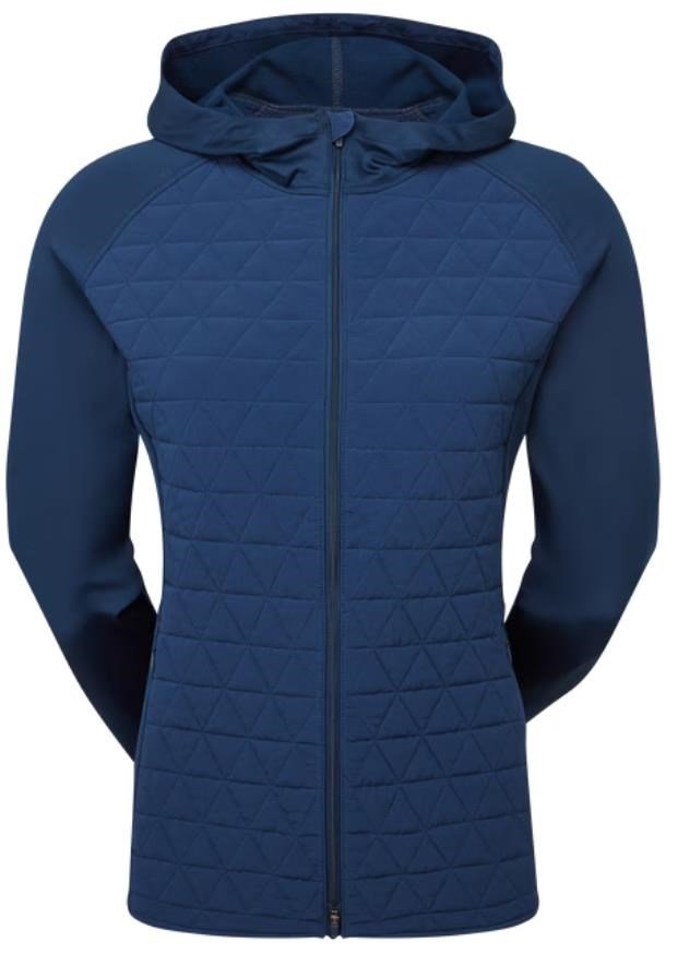 FootJoy ThermoSeries Hybrid dámska mikina s kapucňou, floral tonal navy