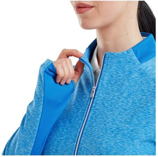 FootJoy Full-Zip Space Dye Thermal Midlayer dámska mikina, modrá/aqua