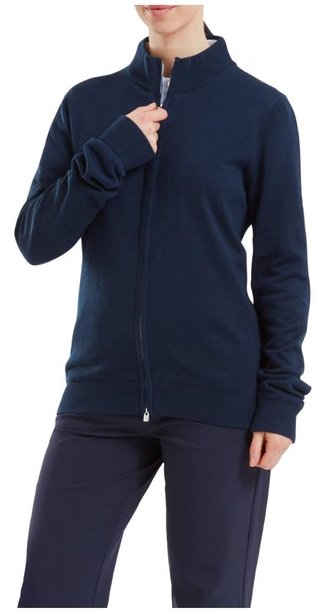 FootJoy Drirelease Full-Zip Lined dámsky sveter, navy