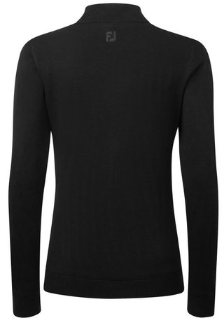 FootJoy Drirelease Full-Zip Lined dámsky sveter, čierny