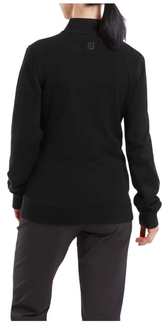 FootJoy Drirelease Full-Zip Lined dámsky sveter, čierny
