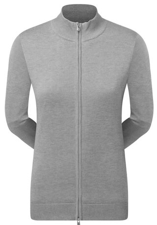 FootJoy Drirelease Full-Zip Lined dámsky sveter, sivý