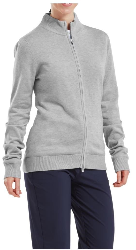FootJoy Drirelease Full-Zip Lined dámsky sveter, sivý