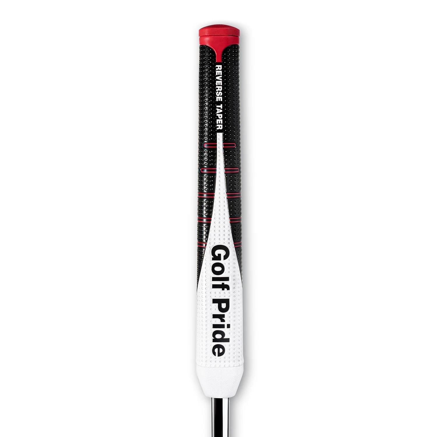 Golf Pride Reverse Taper putter grip, Round Large, červený vrchnák