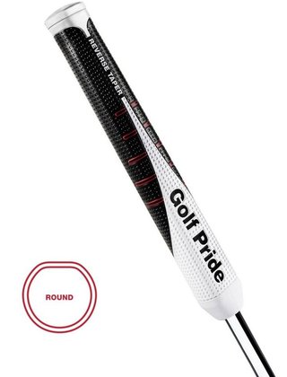 Golf Pride Reverse Taper putter grip, Round Large, červený vrchnák