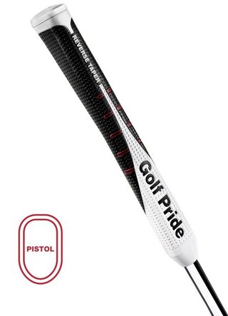 Golf Pride Reverse Taper Pistol Medium putter grip, červený cap