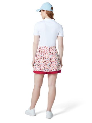 Callaway 17" Mosaic Print Flounce skort, brilliant white