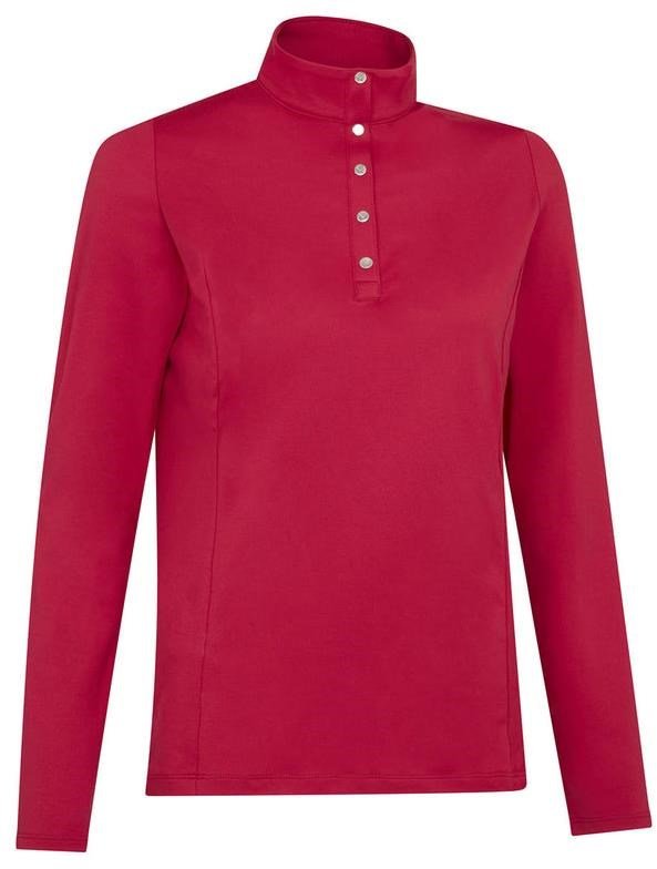 Callaway Thermal Longsleeve Fleece Back dámske polo, persian red