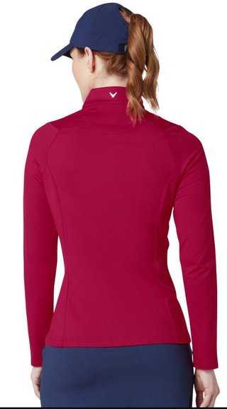 Callaway Thermal Longsleeve Fleece Back dámske polo, persian red