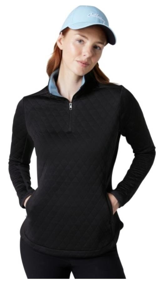 Callaway Quilted Fleece 1/4Zip dámska mikina, caviar