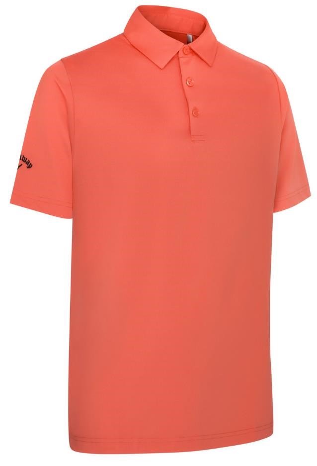 Callaway Swing Tech Tour Fit Solid pánske polo, spiced coral