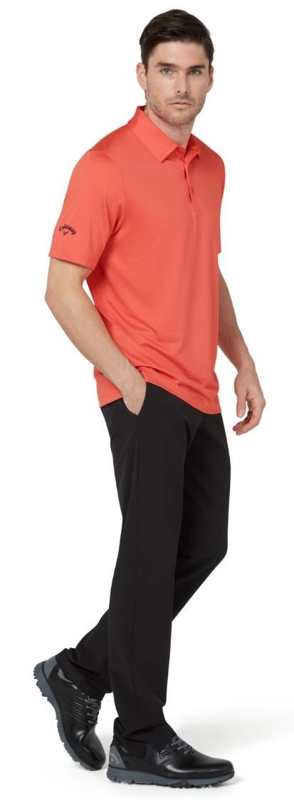 Callaway Swing Tech Tour Fit Solid pánske polo, spiced coral