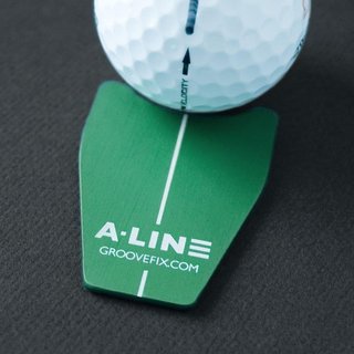 GrooveFix A-Line Ball Marker and Putting Alignment Aid, zelená