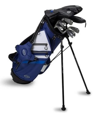 U.S. Kids Golf TS5-57 (145cm) 10-Club juniorský golfový set, grafit + stand bag, tmavomodrá/biela