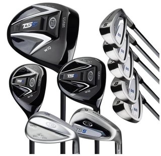 U.S. Kids Golf TS5-57 (145cm) 10-Club juniorský golfový set, grafit + stand bag, tmavomodrá/biela