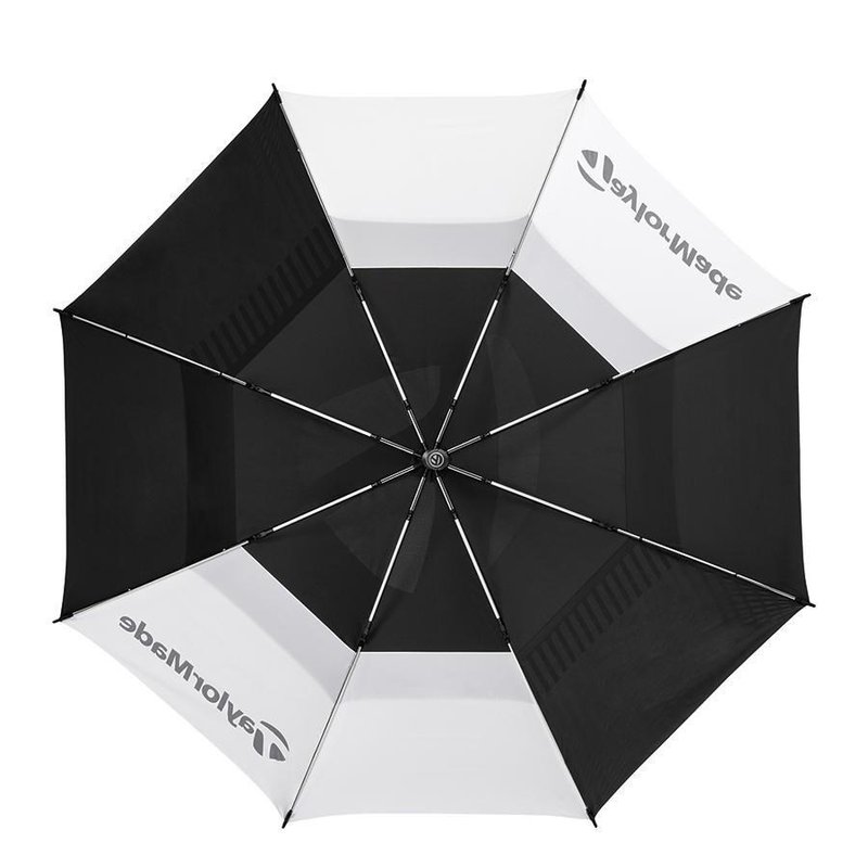 TaylorMade 64" Tour Double Canopy dáždnik, čierno/biela