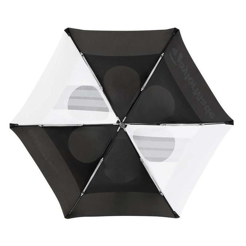 TaylorMade 68" Tour Double Canopy dáždnik, čierno/biela