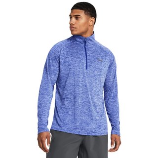 Under Armour Tech 2.0 1/2 Zip pánske tričko s dlhým rukávom, royal white