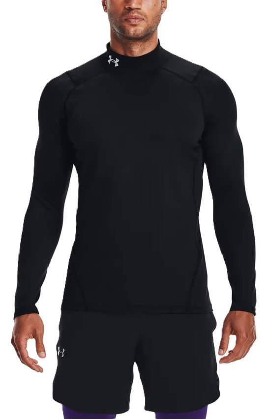 Under Armour CG Armour Fitted Mock pánske tričko, čierne